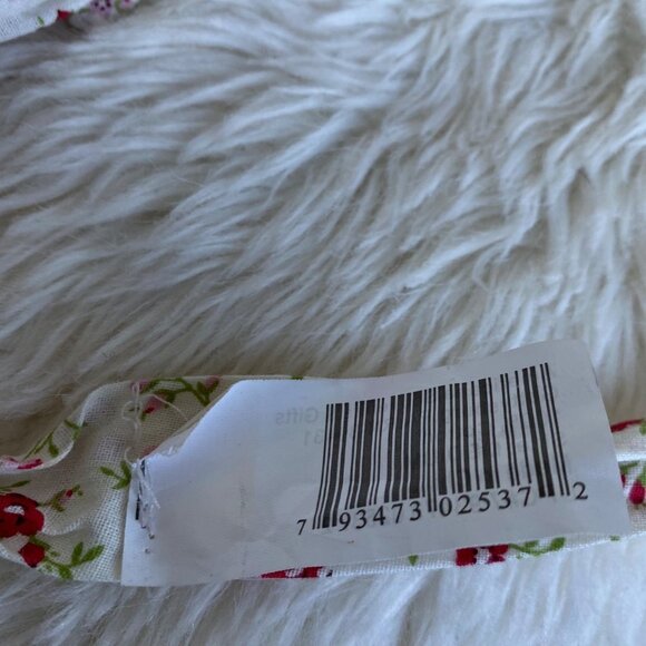 Pioneer Bonnet Old Fashioned Prairie White Red Floral Modest Farmhouse Medium - Picture 11 of 12